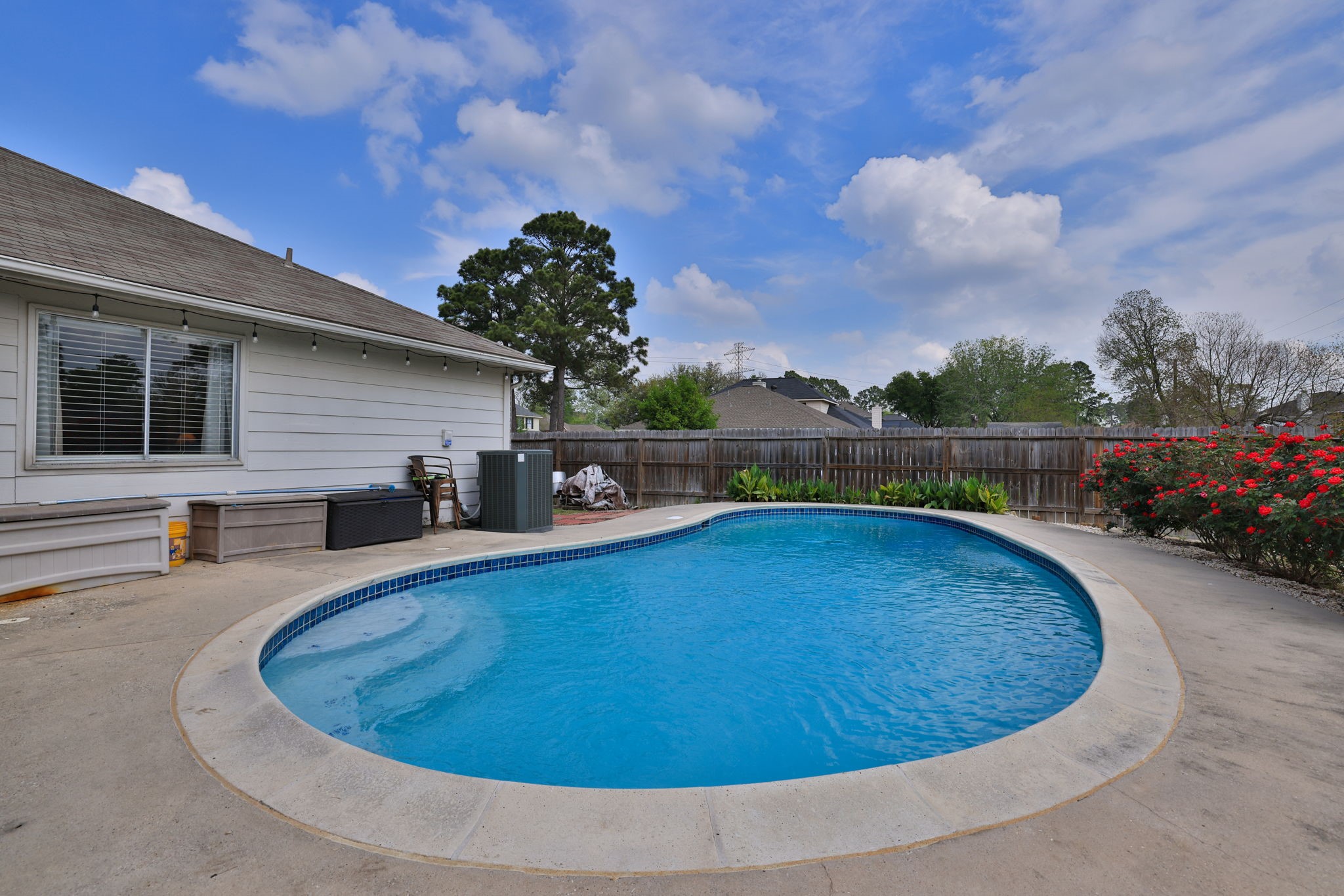 3803 Oaklace Drive Spring, TX 77389 - Photo 30 of 36 a view of swimming pool with seating space