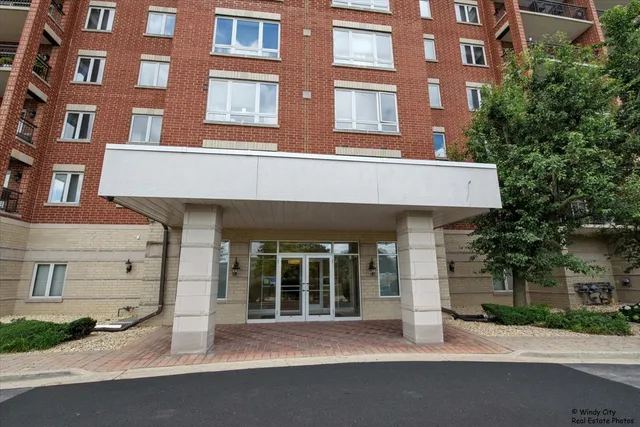 a front view of a building and a entrance