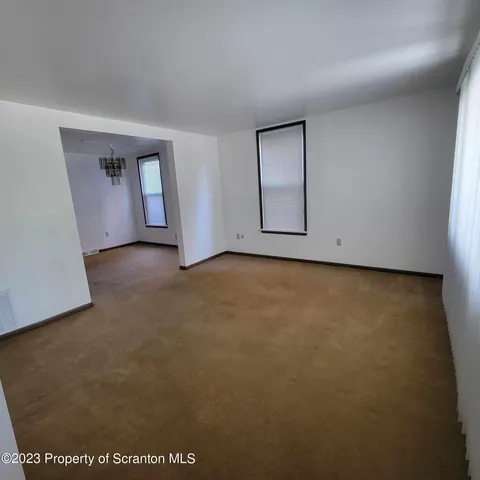 an empty room with closet