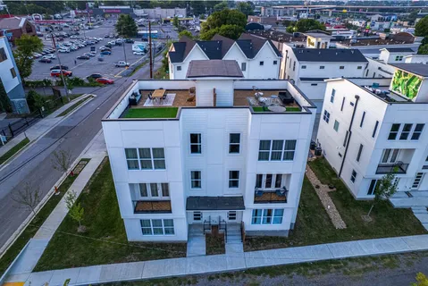 an aerial view of residential houses
