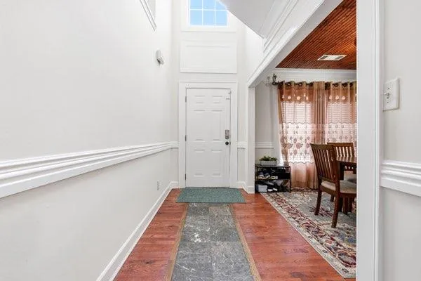 a room with furniture and a fireplace