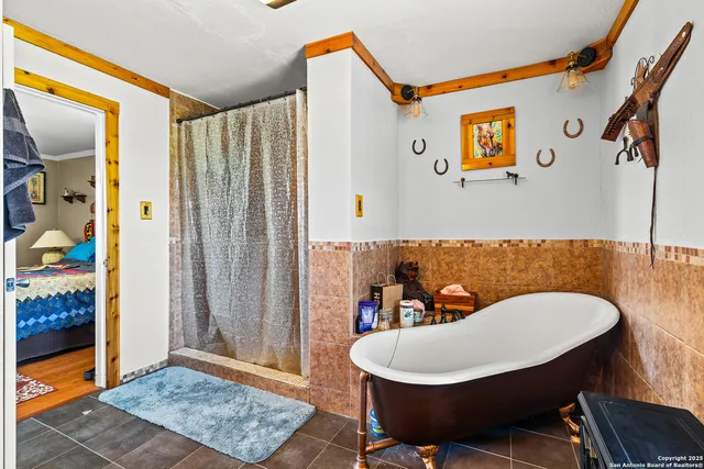 a work room with furniture and a fireplace