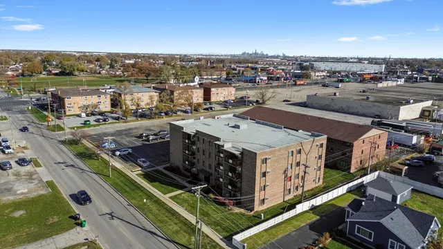 a view of a balcony with city view