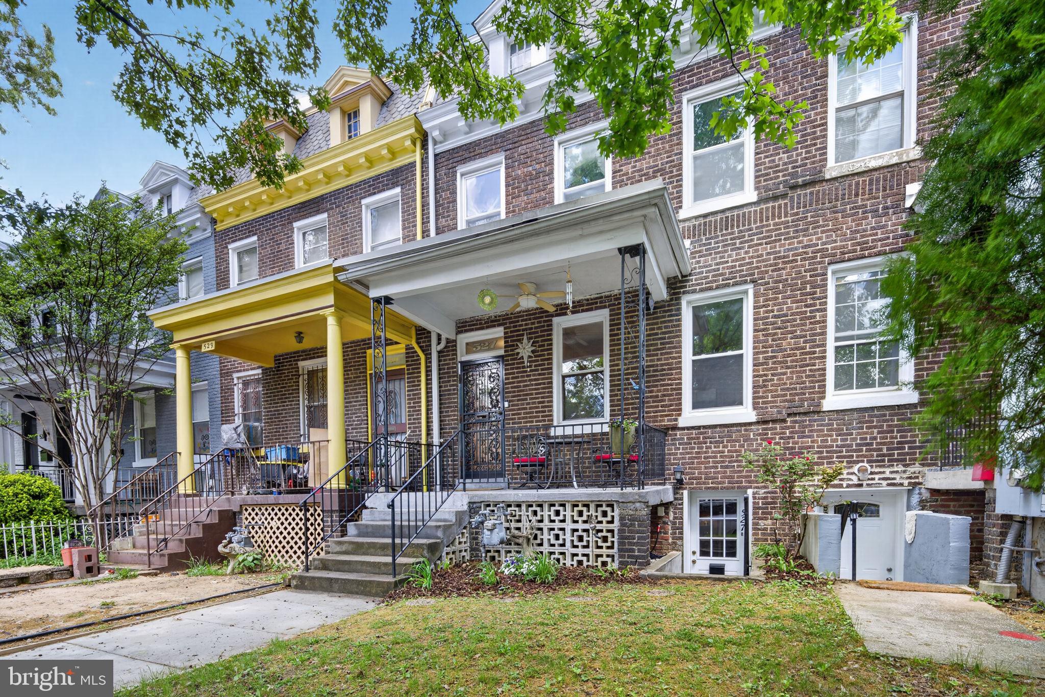 527 Shepherd Street Northwest Washington, DC 20011 - Photo 2 of 42 Facade with porch - 527 Shepherd St NW