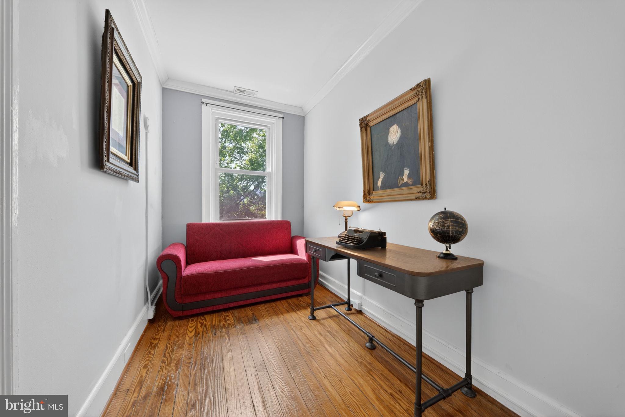 527 Shepherd Street Northwest Washington, DC 20011 - Photo 26 of 42 Bedroom 3 (staged as office)