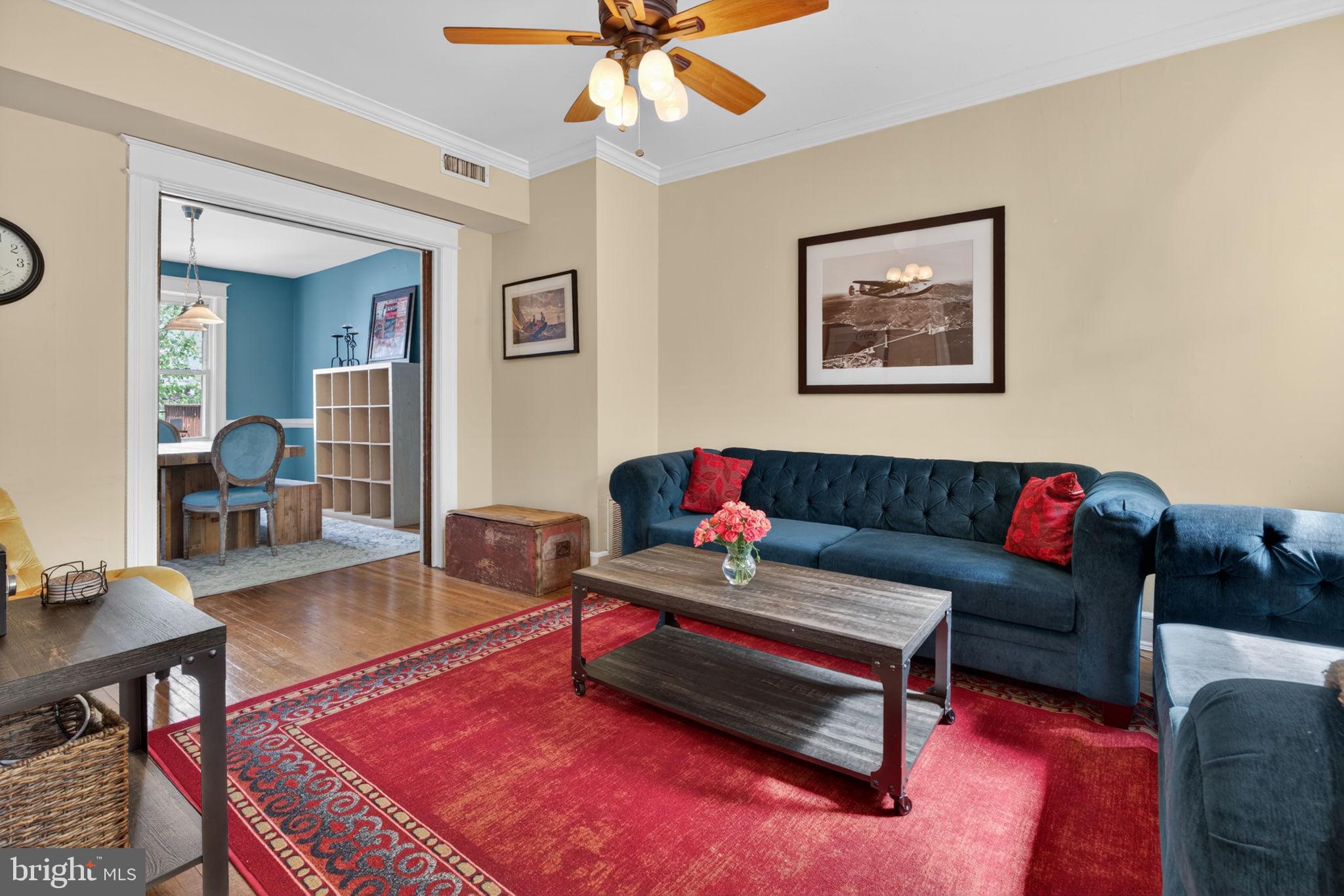 527 Shepherd Street Northwest Washington, DC 20011 - Photo 7 of 42 Living room and dining room
