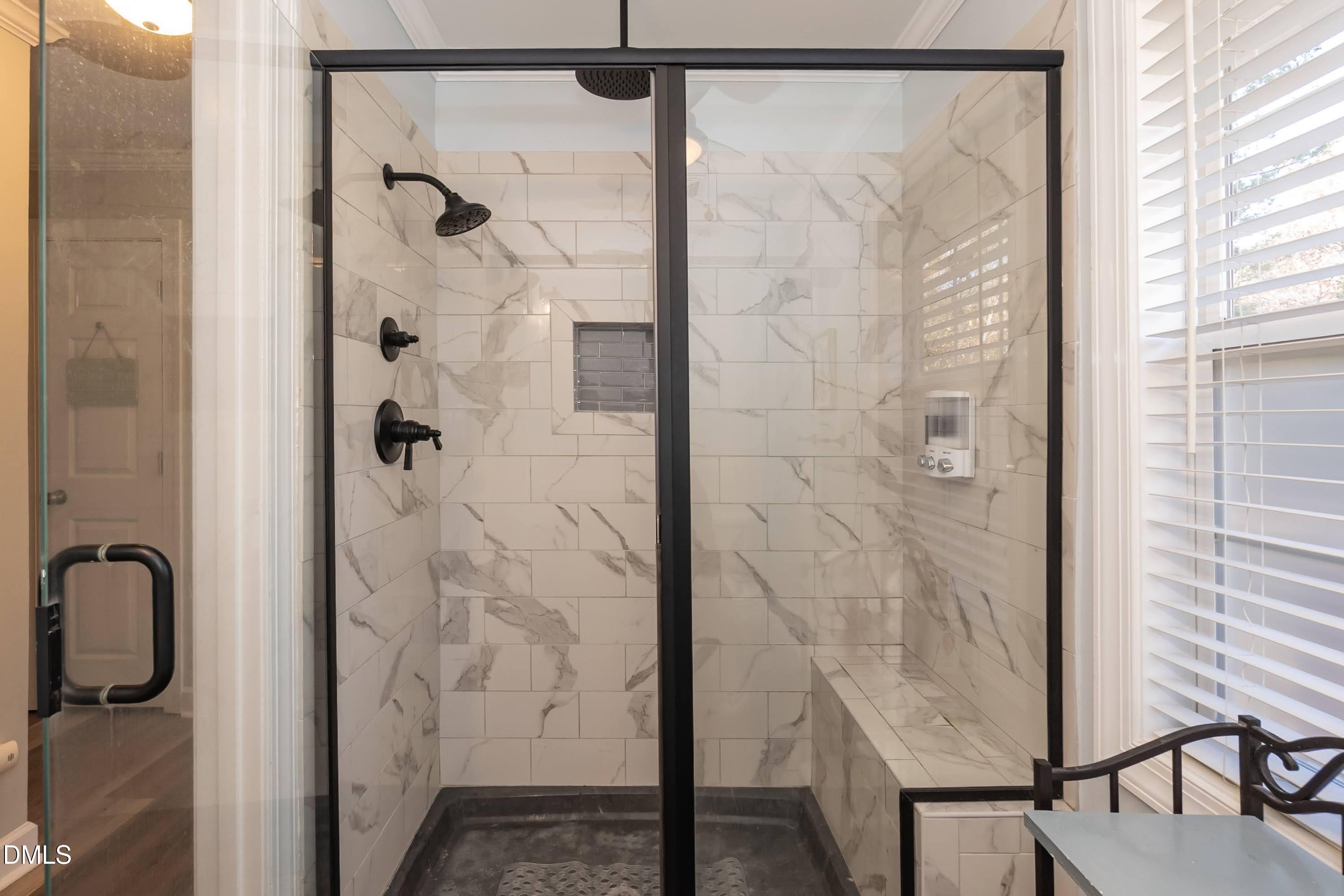 137 Fox Hunters Lane Broadway, NC 27505 - Photo 21 of 46 a bathroom with a shower and a mirror