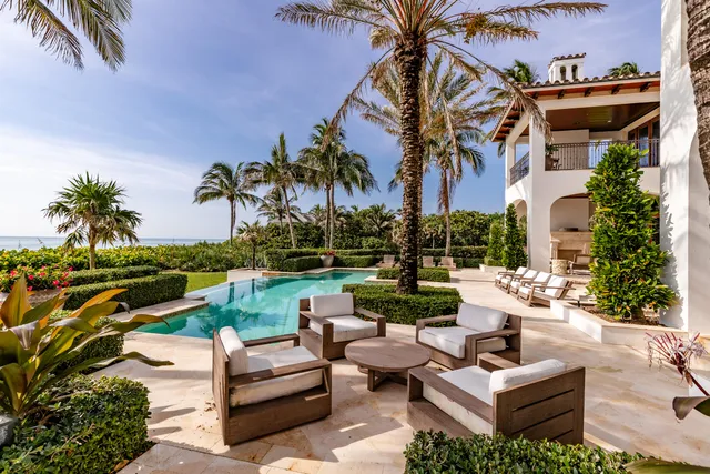 a view of a hallway with a porch