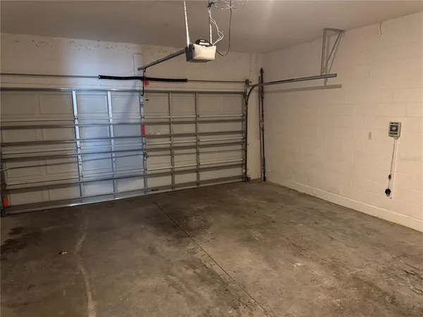 a view of a garage
