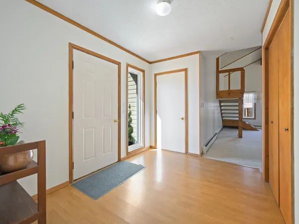 a view of an empty room and a gallery