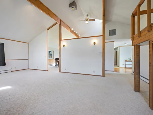 a view of wooden closet