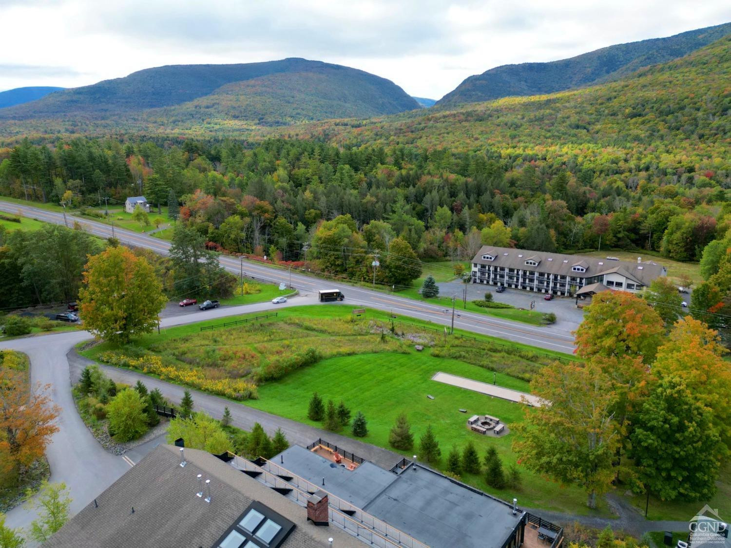 81 Scribner Hollow Road, Unit D 2 Hunter, NY 12442 - Photo 35 of 36 a view of a lush green hillside and houses