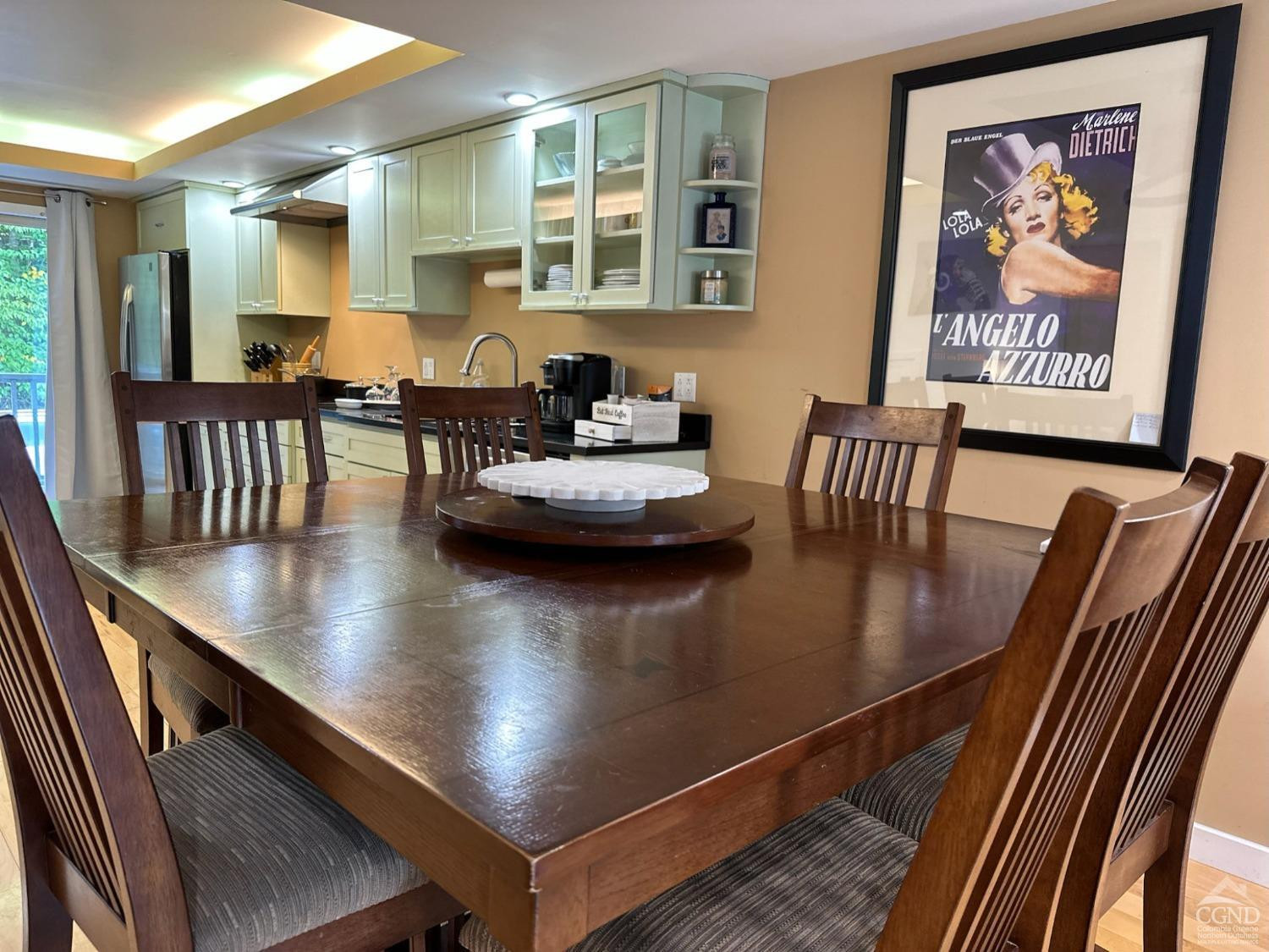 81 Scribner Hollow Road, Unit D 2 Hunter, NY 12442 - Photo 5 of 36 a view of a dining room with furniture and wooden floor