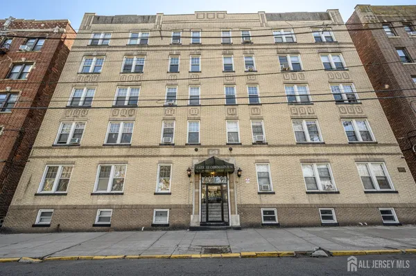 a front view of a building