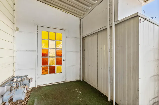 a view of front door