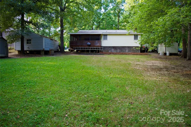a house view with a garden space