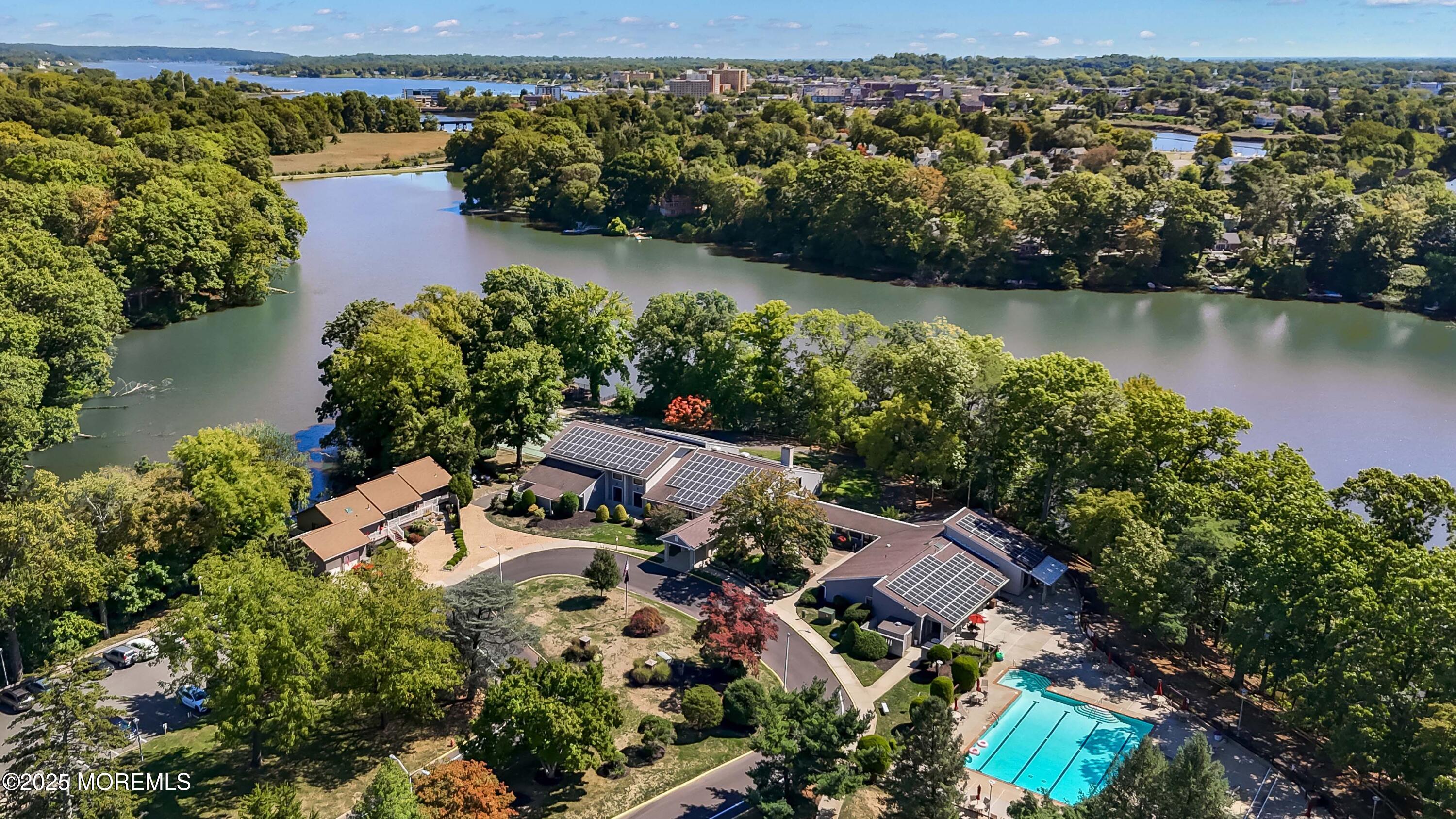 31 Hancock Court Red Bank, NJ 07701 - Photo 28 of 32 an aerial view of a house with a lake view