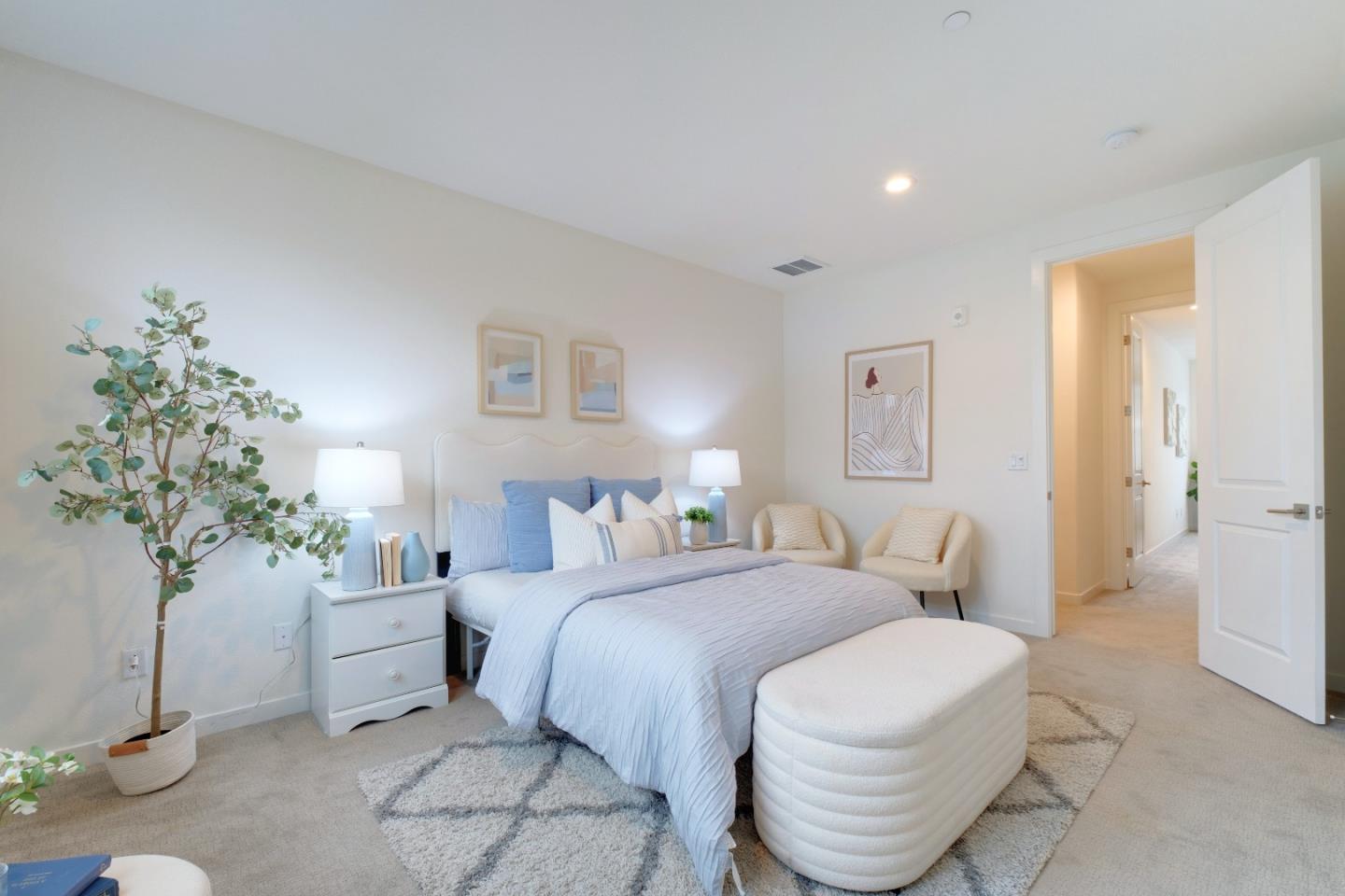 1888 Joshua Tree Circle Milpitas, CA 95035 - Photo 25 of 50 a bedroom with a bed and a plant