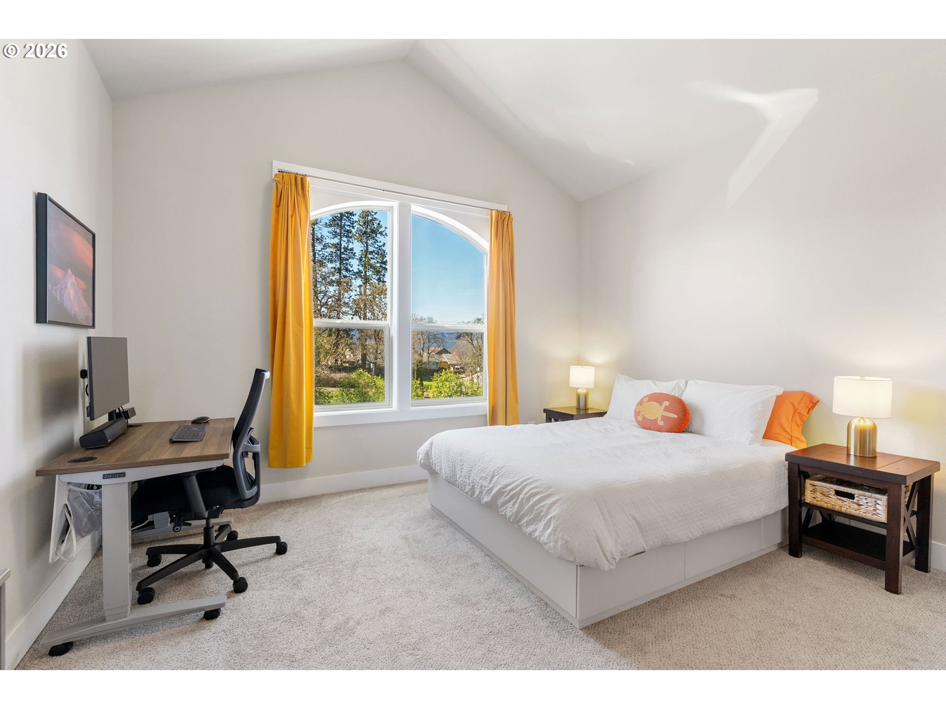 921 Goose Way Hood River, OR 97031 - Photo 28 of 44 a bedroom with a bed and a desk