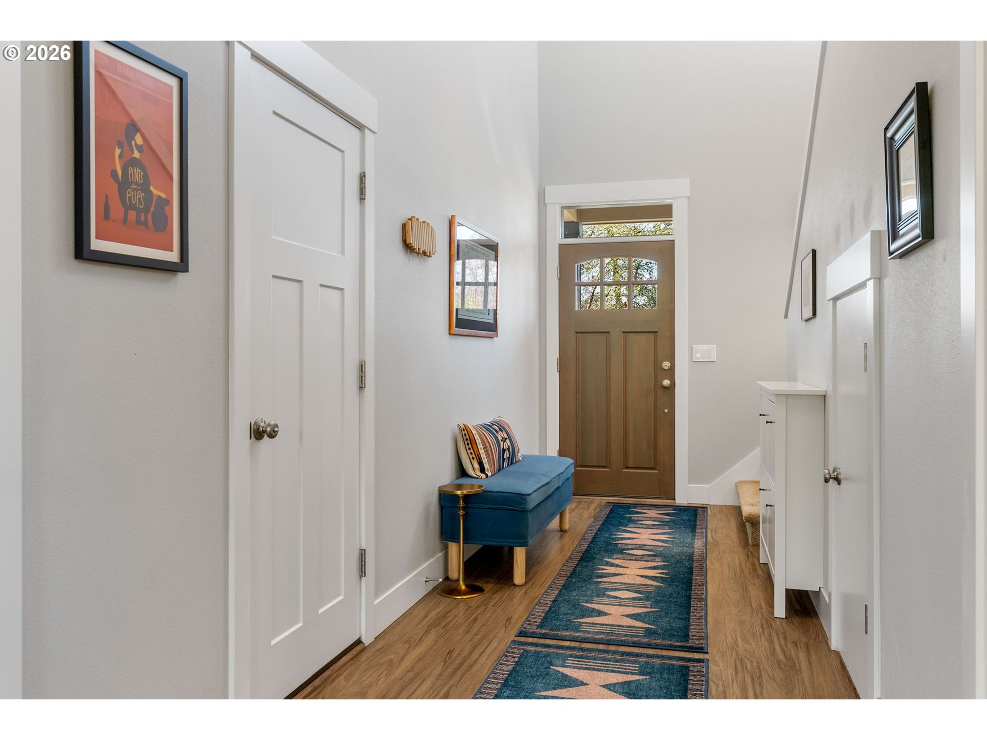 921 Goose Way Hood River, OR 97031 - Photo 35 of 44 a hallway with furniture and wooden floor