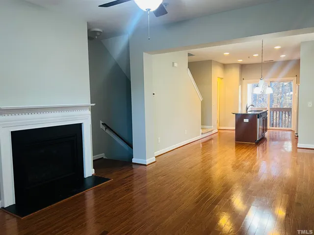 a view of livingroom with furniture and fireplace