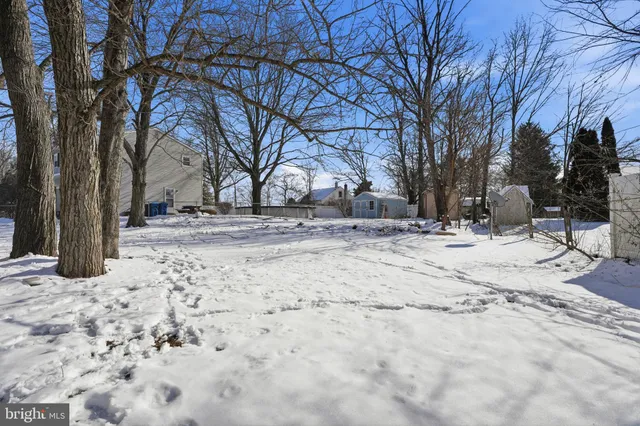 a outdoor space covered with snow