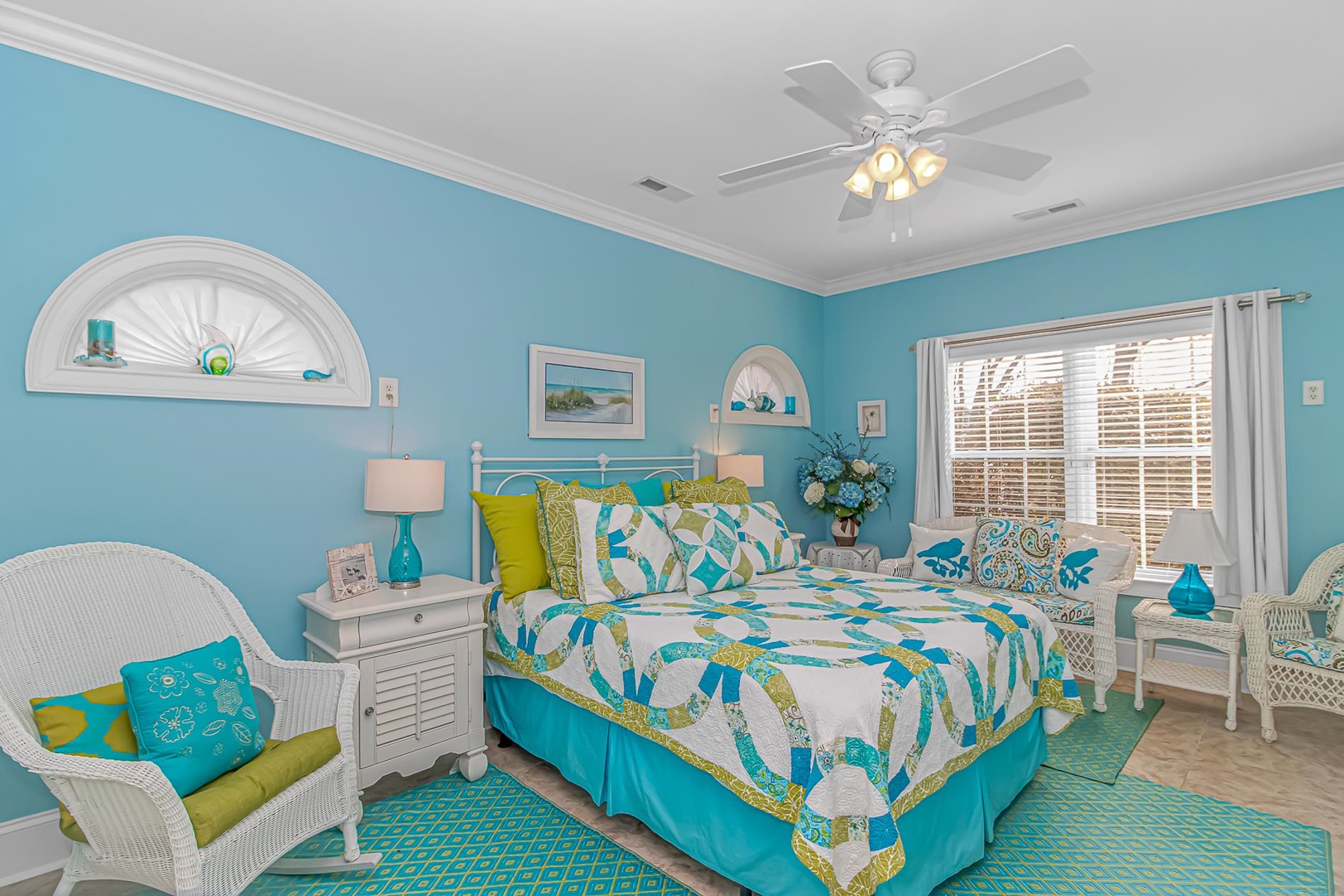 309 North Myrtle Drive Surfside Beach, SC 29575 - Photo 31 of 40 Bedroom featuring ceiling fan and ornamental molding