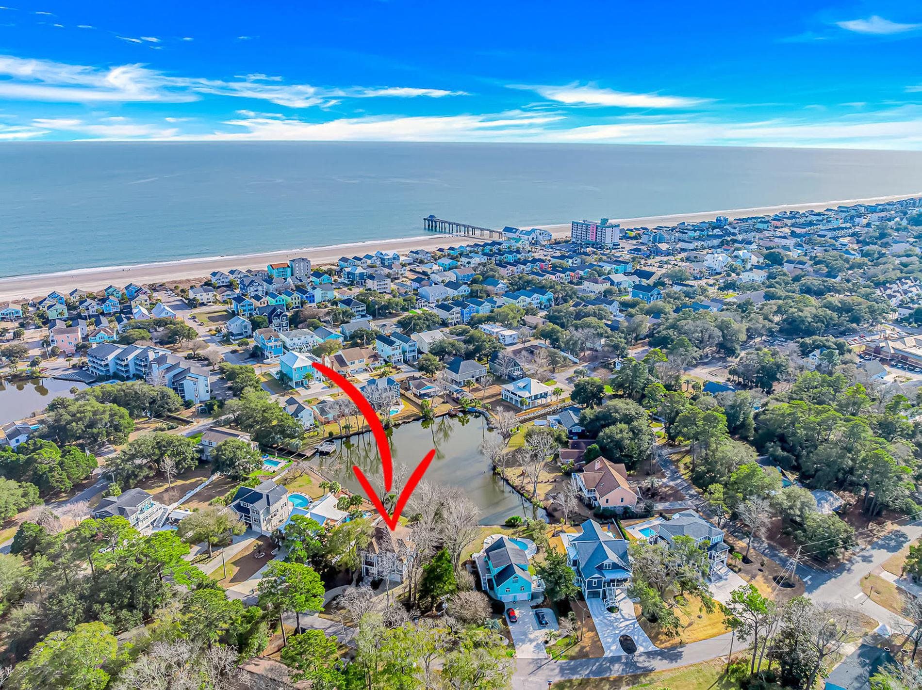 309 North Myrtle Drive Surfside Beach, SC 29575 - Photo 39 of 40 View of property location featuring a large body of water and nearby suburban area