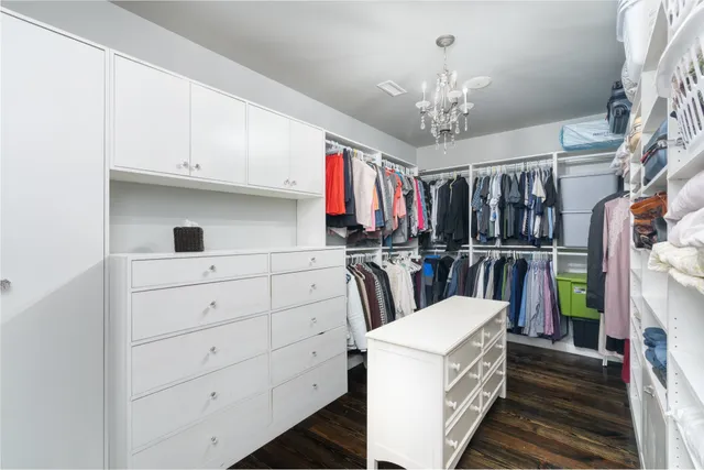 a view of kitchen center island and stainless steel appliances