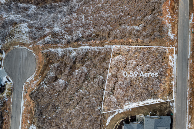 1982 East Outlaw Road, Unit 42 Kamas, UT 84036 - Photo 14 of 15 Snowy aerial view with property parcel outlined