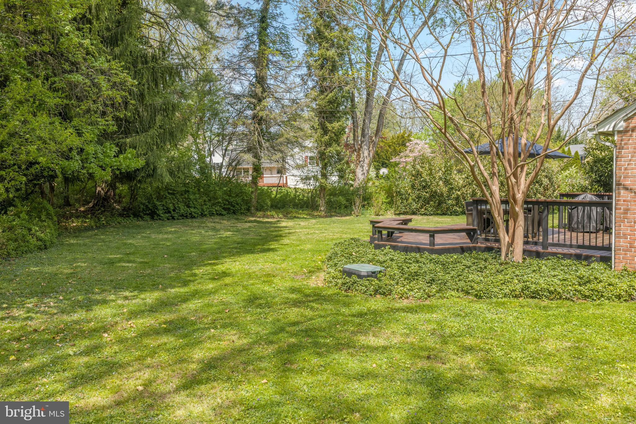 207 Anthony Wayne Drive Wayne, PA 19087 - Photo 44 of 47 a backyard of a house with lots of green space and trampoline