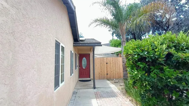 a view of front door of house