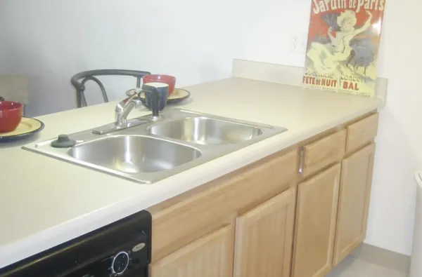 a close view of sink and tap