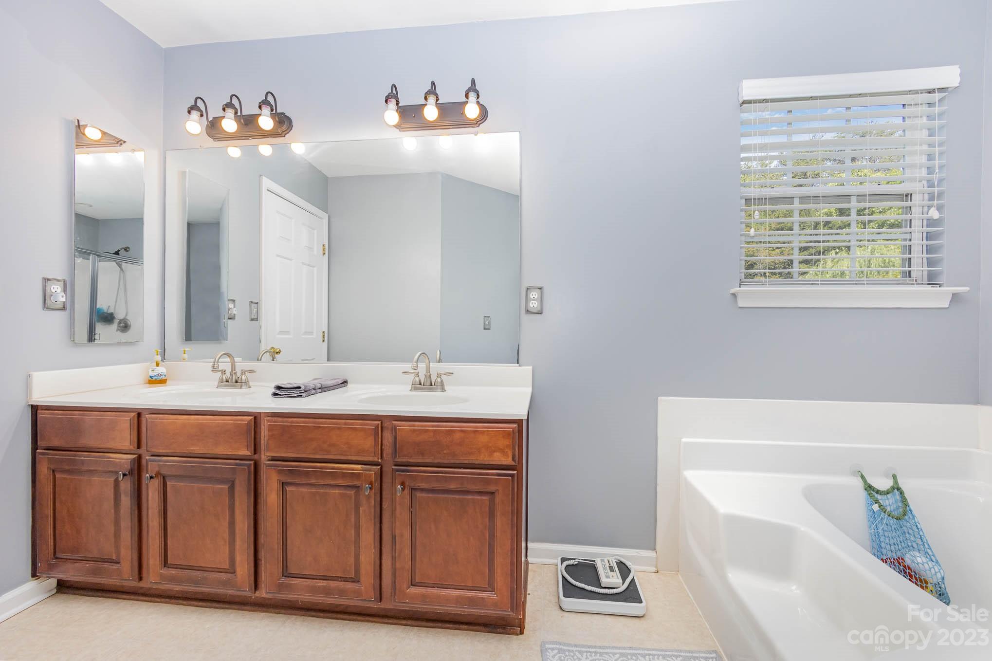 2379 Smith Cove Road Denver, NC 28037 - Photo 24 of 40 a bathroom with a tub sink and mirror