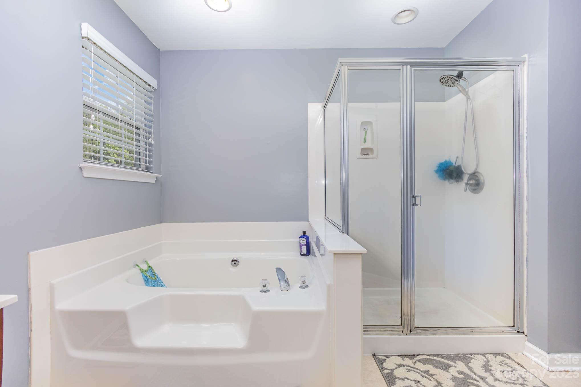 2379 Smith Cove Road Denver, NC 28037 - Photo 26 of 40 a bathroom with a bathtub and a shower