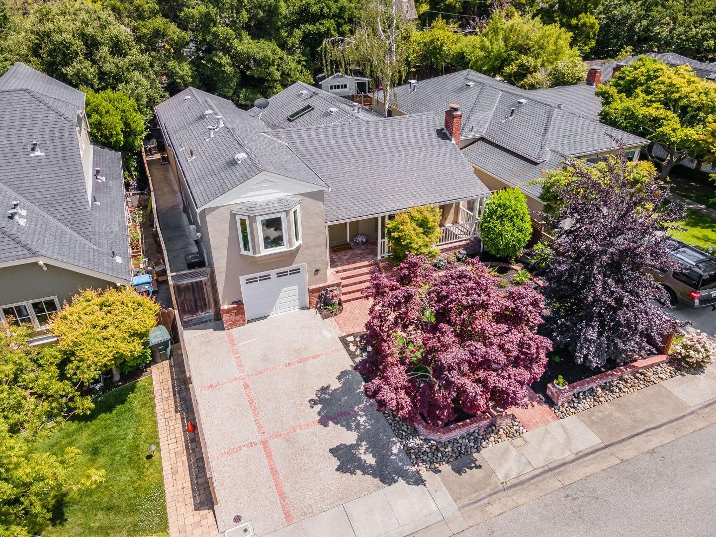 1127 Eastmoor Road Burlingame, CA 94010 - Photo 50 of 58 an aerial view of a house with a yard and garden