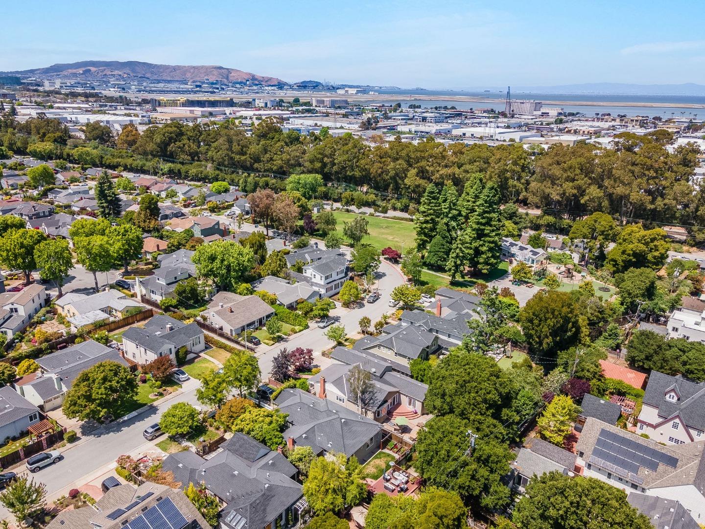 1127 Eastmoor Road Burlingame, CA 94010 - Photo 54 of 58 an aerial view of residential houses with outdoor space