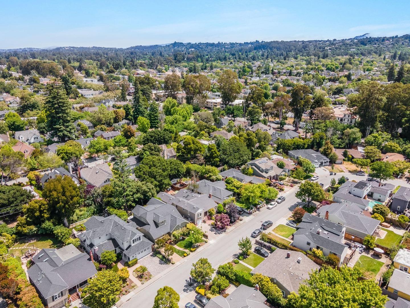 1127 Eastmoor Road Burlingame, CA 94010 - Photo 57 of 58 an aerial view of residential houses with outdoor space and trees