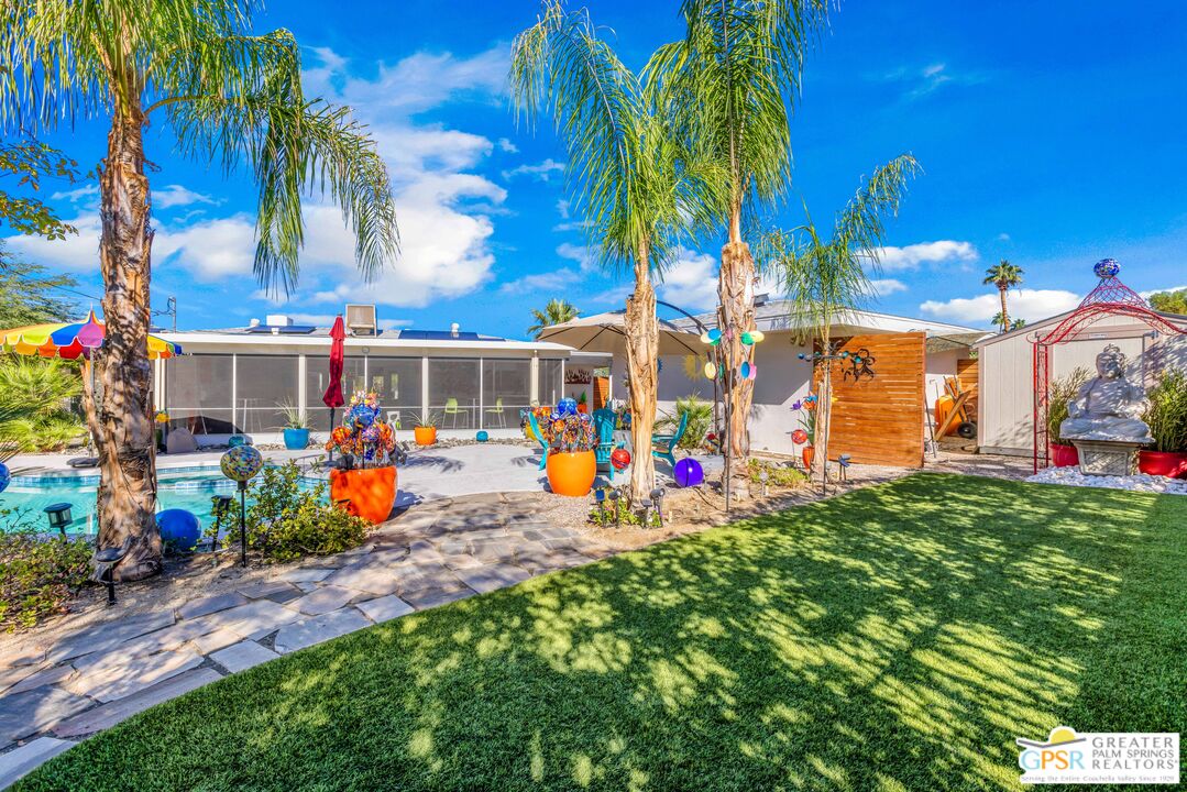 68401 Rodeo Road Cathedral City, CA 92234 - Photo 36 of 46 a view of outdoor space with garden and entertaining space