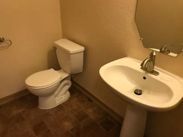a bathroom with a sink and a toilet