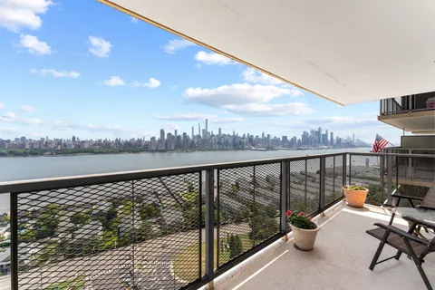 a view of city from balcony