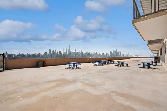 a view of outdoor space with seating space