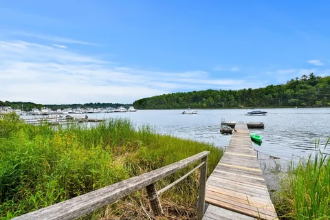 a view of lake from balcony
