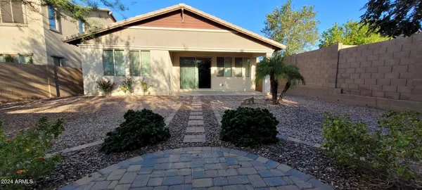 a view of backyard with green space