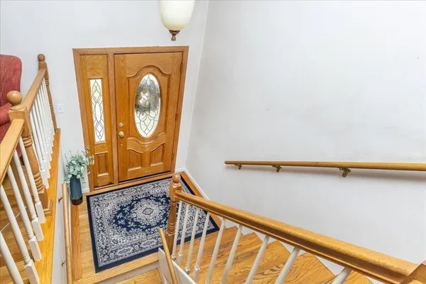 a view of stairs