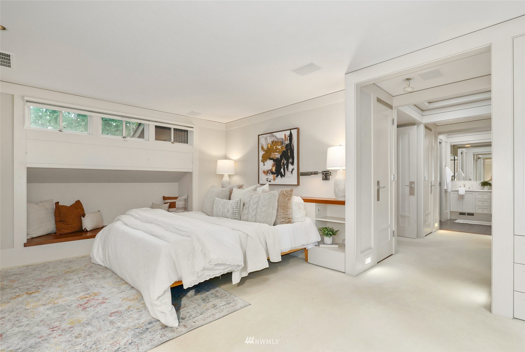 2315 216th Place Northeast Sammamish, WA 98074 - Photo 19 of 38 a bedroom with a bed and a view of bathroom