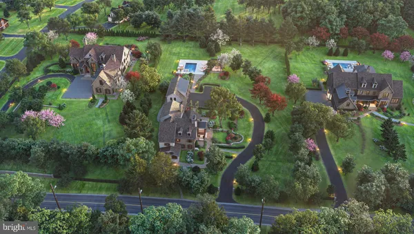 an aerial view of multiple house