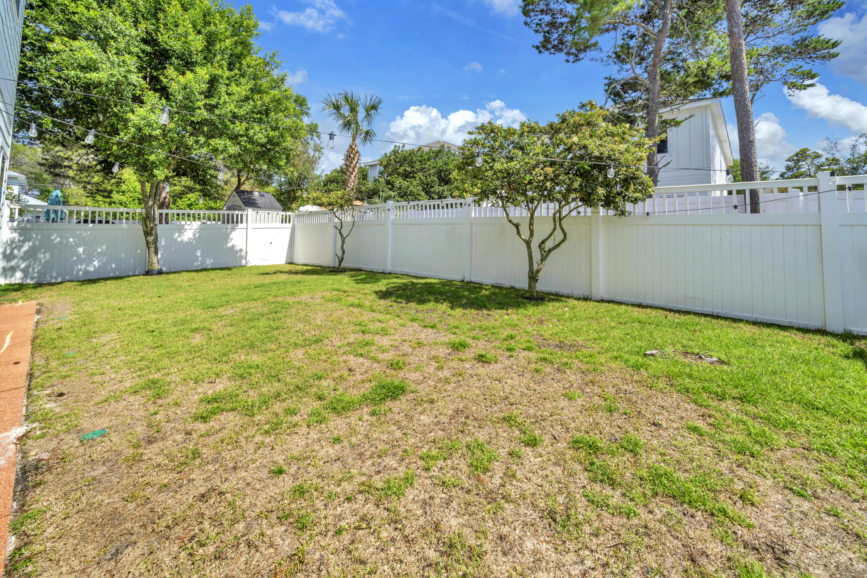 19 Topside Drive Inlet Beach, FL 32461 - Photo 21 of 28 a backyard of a house with plants and large tree