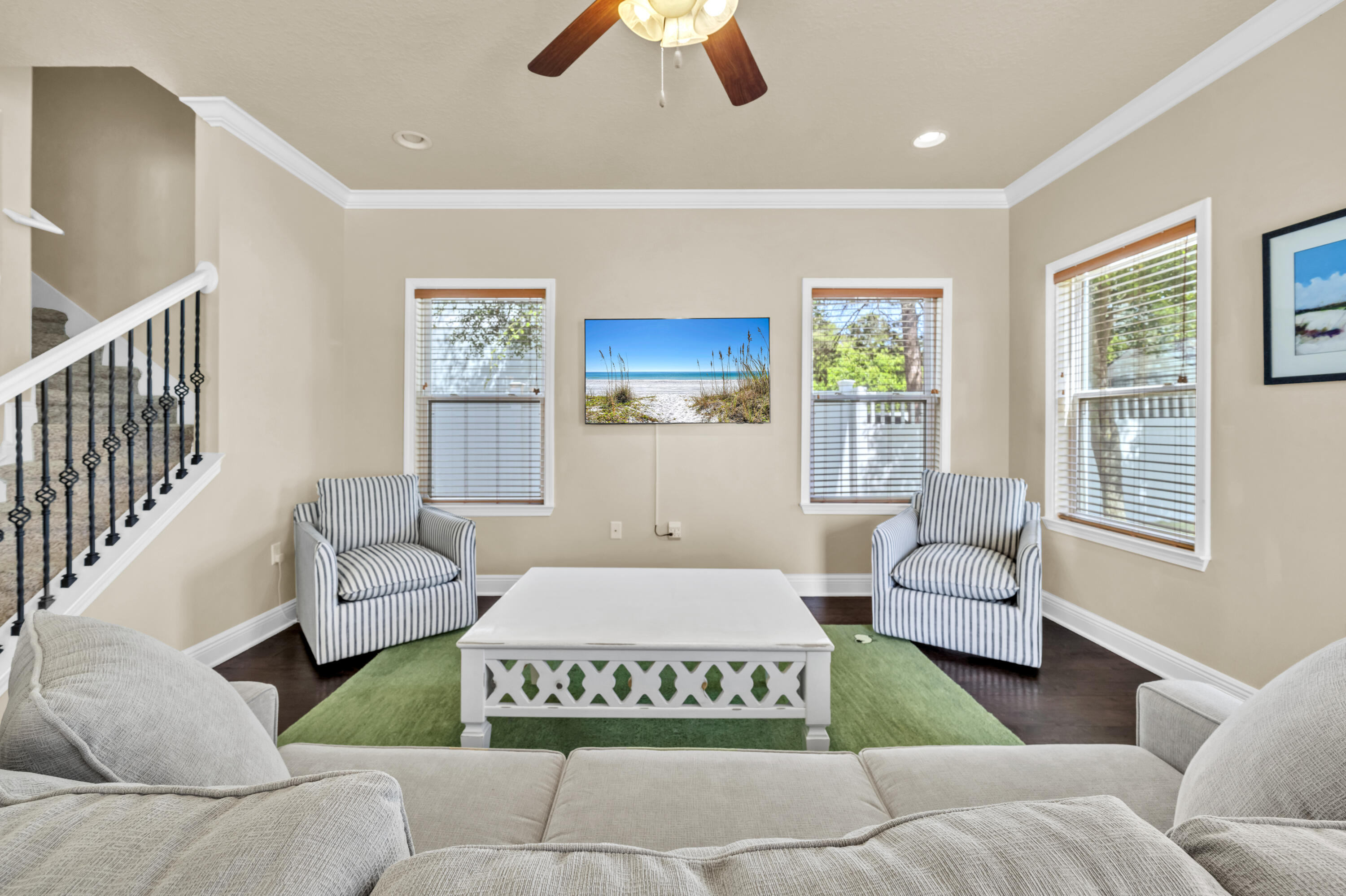 19 Topside Drive Inlet Beach, FL 32461 - Photo 7 of 28 a living room with furniture and a large window
