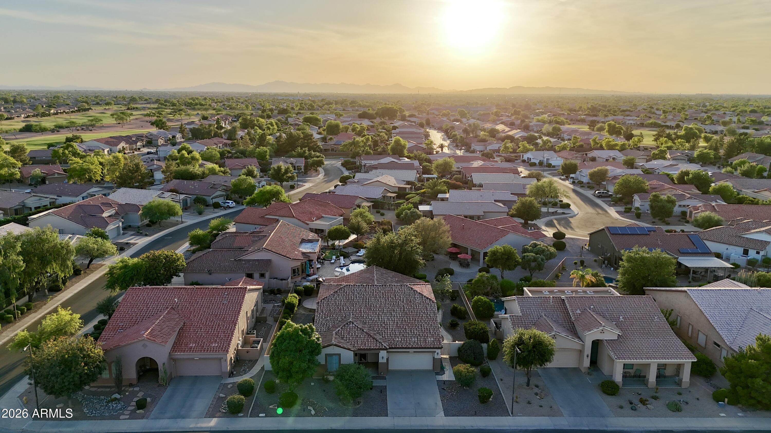 5090 South Ranger Trail Gilbert, AZ 85298 - Photo 36 of 50 an aerial view of residential houses with outdoor space